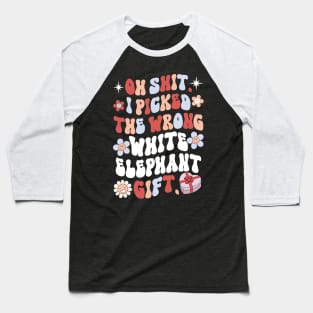 Oh Shit White Elephant Gifts Baseball T-Shirt